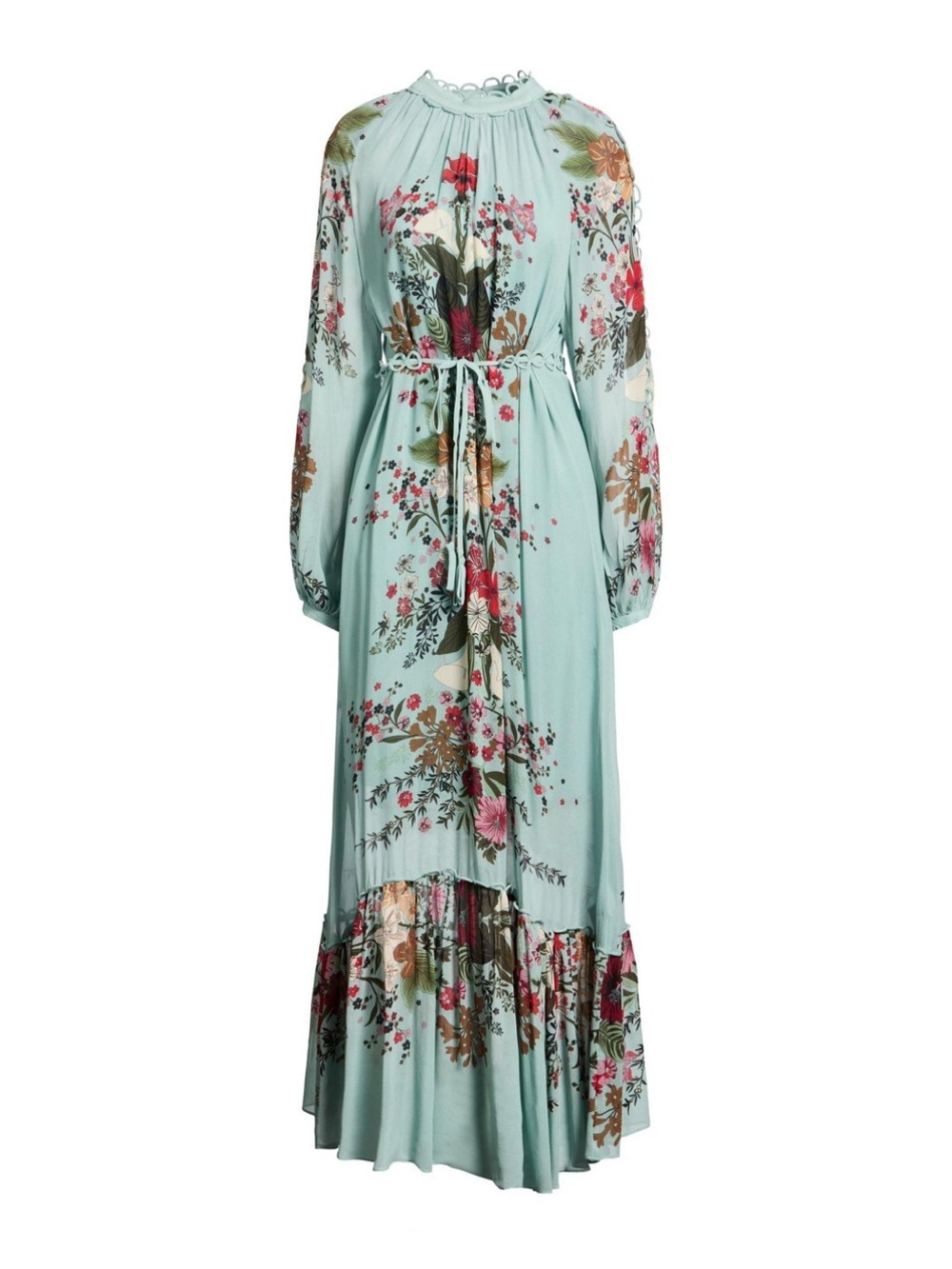Farm Rio Floral Maxi Dress in Light Mint - Picture 1 of 10